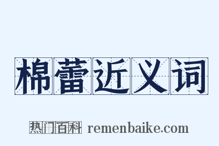 棉蕾近义词是什么意思的图片